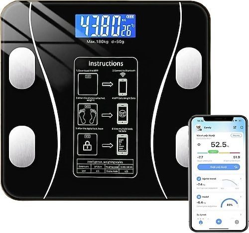 Techfit Bluetoothlu Baskül (20)'ın resmi