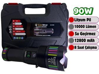 Goldsilver Şarjlı Fener 90W (15)'ın resmi