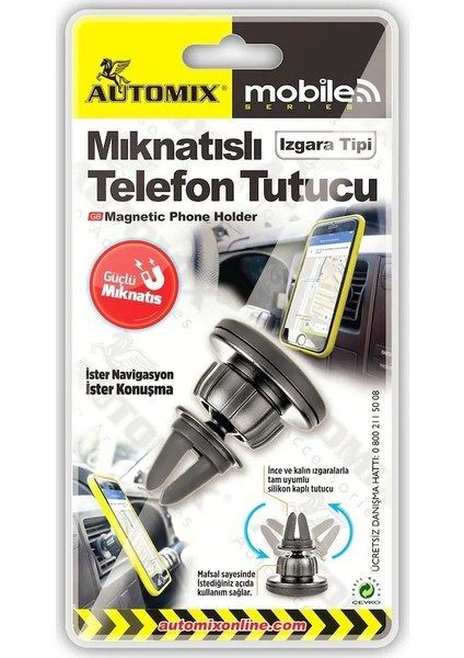 Automix (41158) Manyetik Telefon Tutucu Izgara'ın resmi